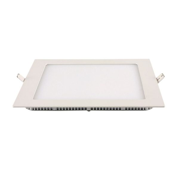 Painel LED Embutir Quadrado Alumínio 18W 6.500K - Branco