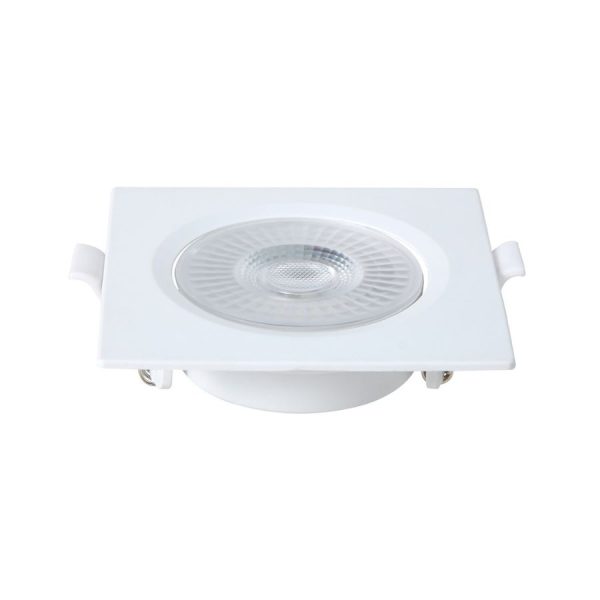 Spot LED Embutir Quadrado 8W 3.000K - Branco