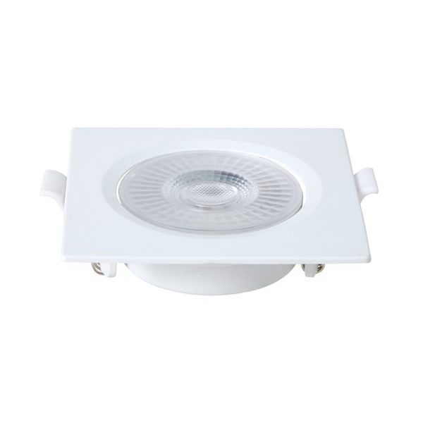 Spot LED Embutir Quadrado 6W 3.000K - Branco