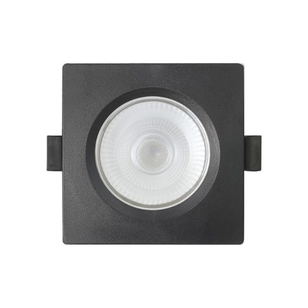 Spot Slim LED Quadrado Embutir 112mm 8W 3.000K - Preto