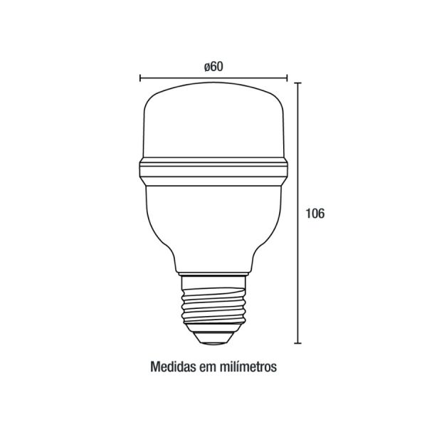 Lâmpada PRO LED T-Shape 20W 1600Lm - 6.500K - Image 2