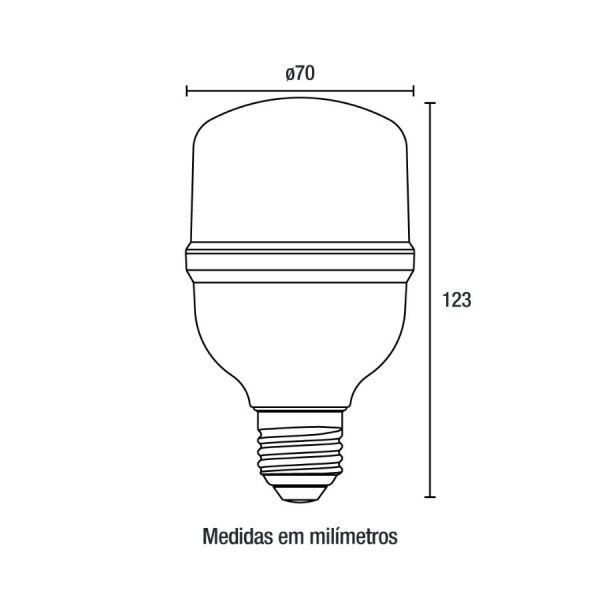 Lâmpada PRO LED T-Shape 30W 2400Lm - 6.500K - Image 2