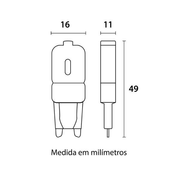 Lâmpada LED G9 127V 2,5W - 200lm 2.400K - Image 2