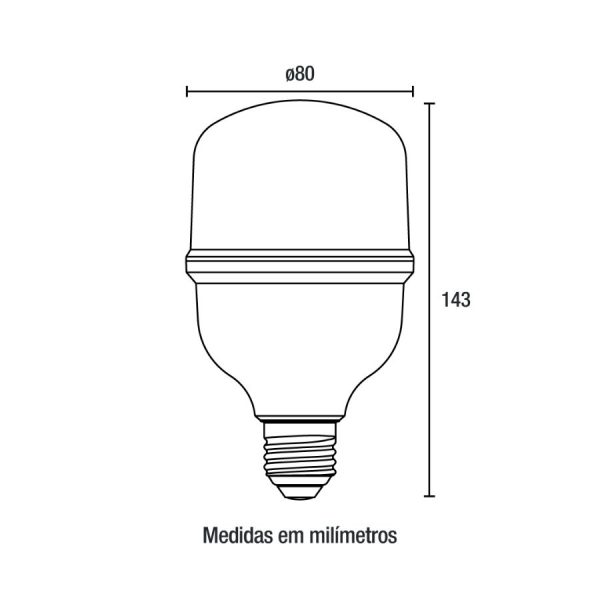 Lâmpada PRO LED T-Shape 40W 3200Lm - 6.500K - Image 2