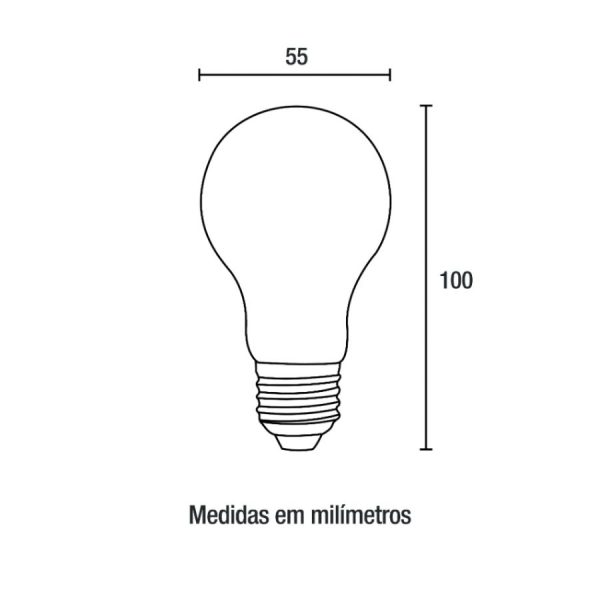 Lâmpada LED Bulbo A55 6W - 6.500K - Image 2