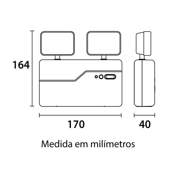 Luminária de Emergência LED 1.200 LM 5W 2 Faróis 6.500K - Branco - Image 2