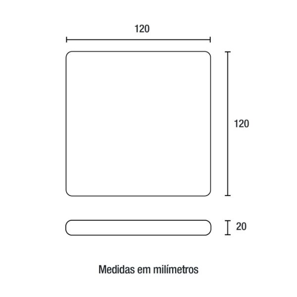 Painel Frameless Quadrado 17W - Branco Frio 6.500K - Image 2