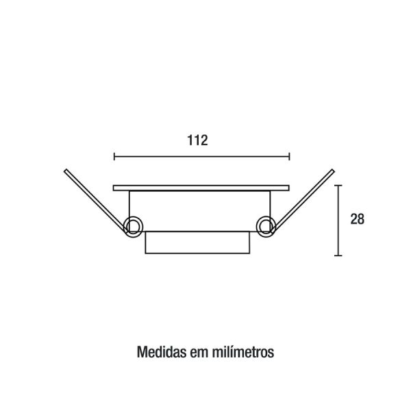 Spot LED Embutir Quadrado 8W 3.000K - Branco - Image 2