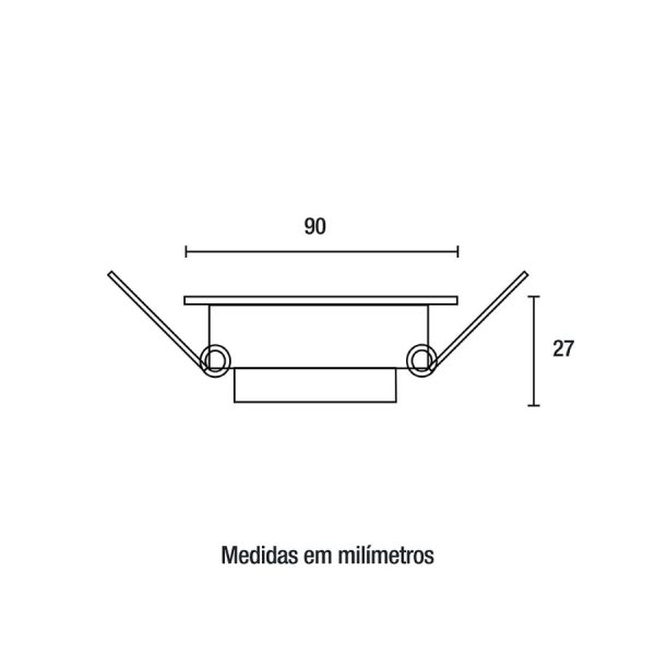 Spot LED Embutir Quadrado 6W 3.000K - Branco - Image 2