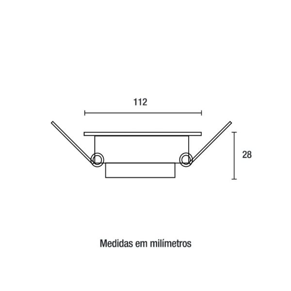 Spot Slim LED Quadrado Embutir 112mm 8W 3.000K - Preto - Image 2